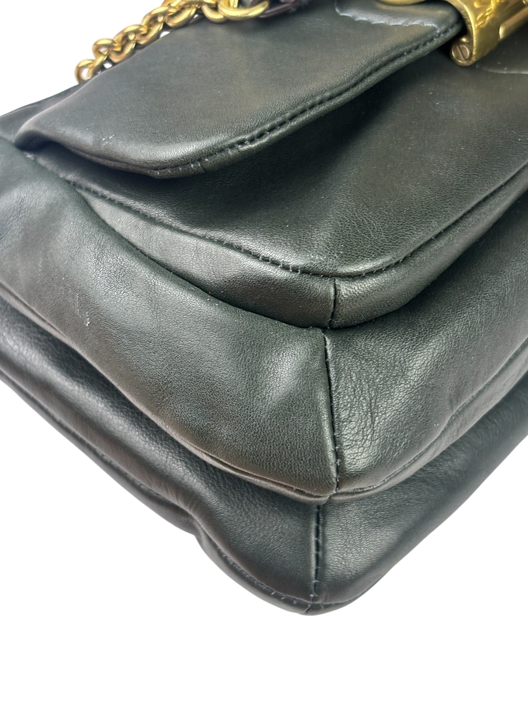 Coach Dark Green Leather Kristin Willow Shoulder Bag