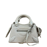 Balenciaga White Leather Neo Classic Le City Two-Way Bag