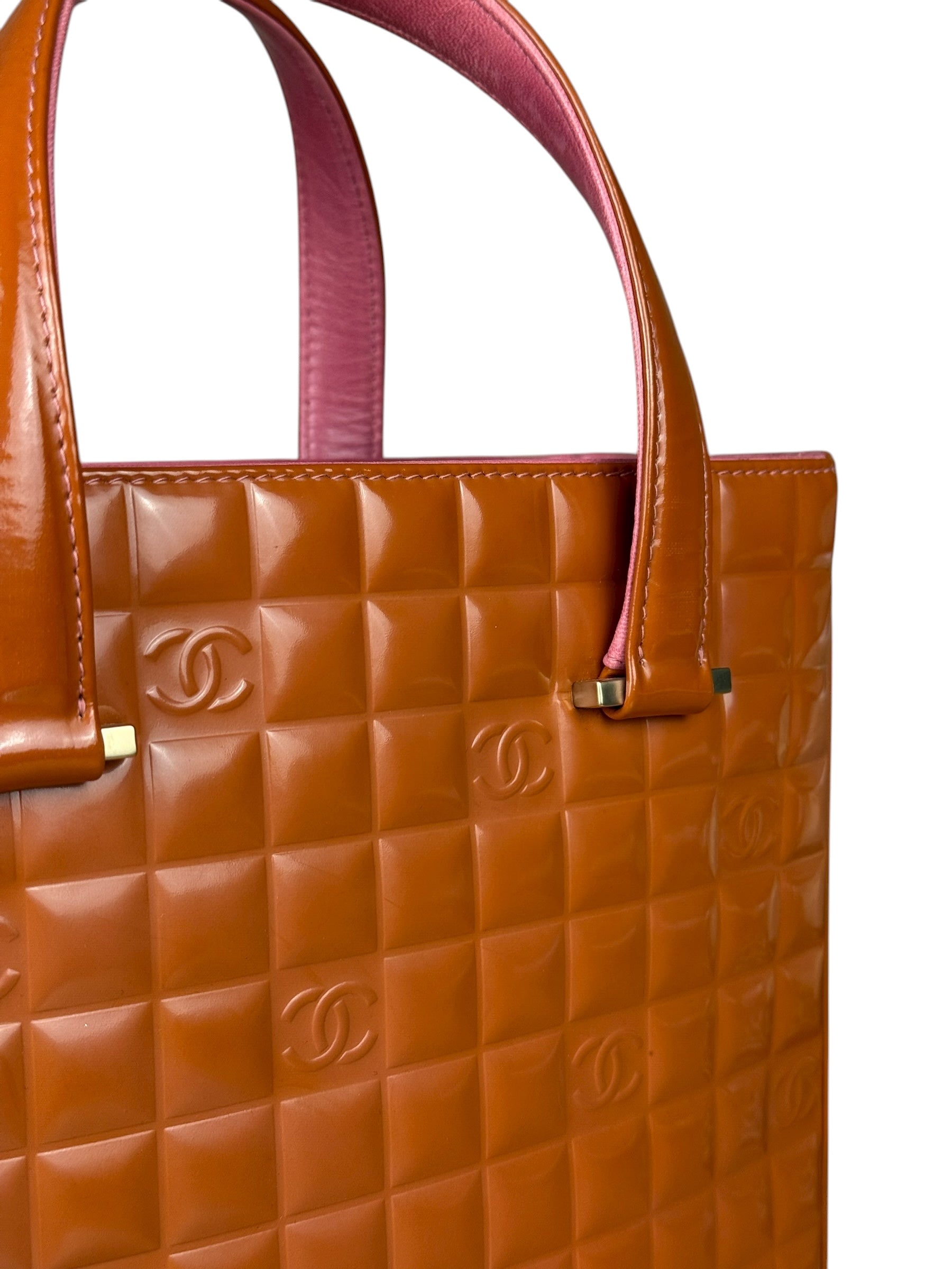 Chanel Chocolate Bar Patent Tote 2002