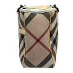Burberry Beige Nova Check Canvas Patent Leather Tote Bag