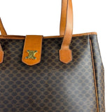 Celine Vintage Macadam Canvas Shoulder Tote