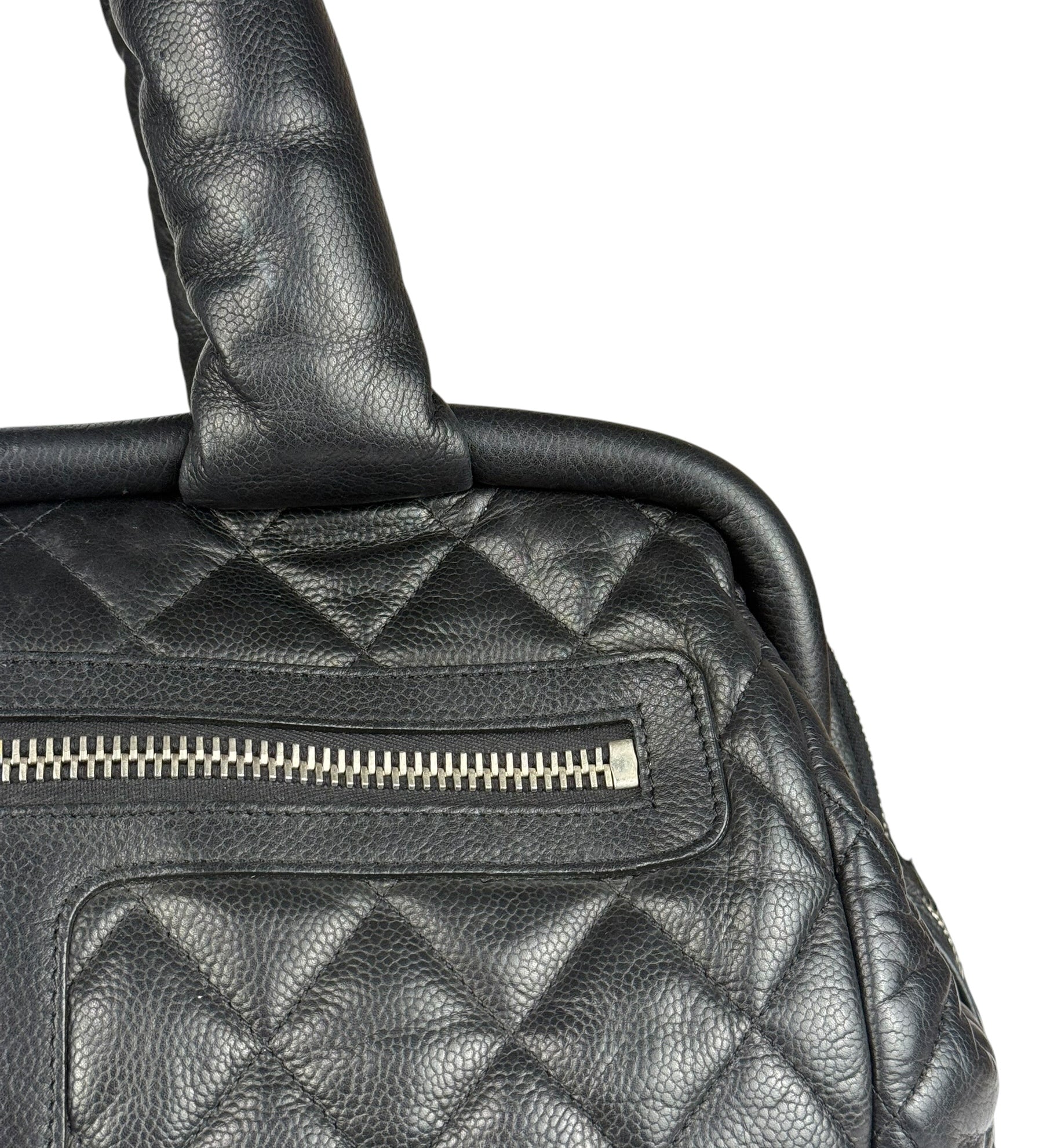 Chanel Black Caviar Quilted Coco Cocoon Bowler Bag 2009