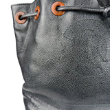 Chanel Black Caviar CC Drawstring Tote Bag 2002