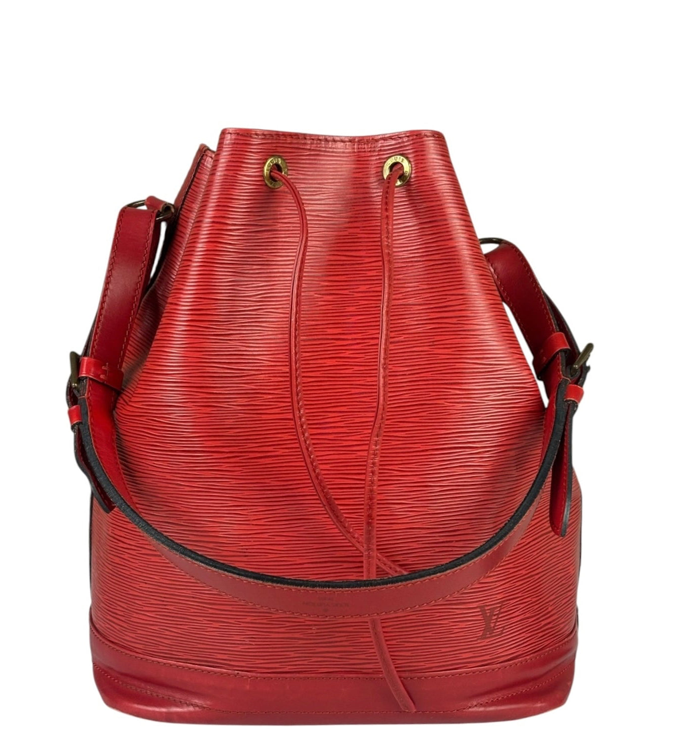 Louis Vuitton Red Epi Leather Noe Bucket Bag MM
