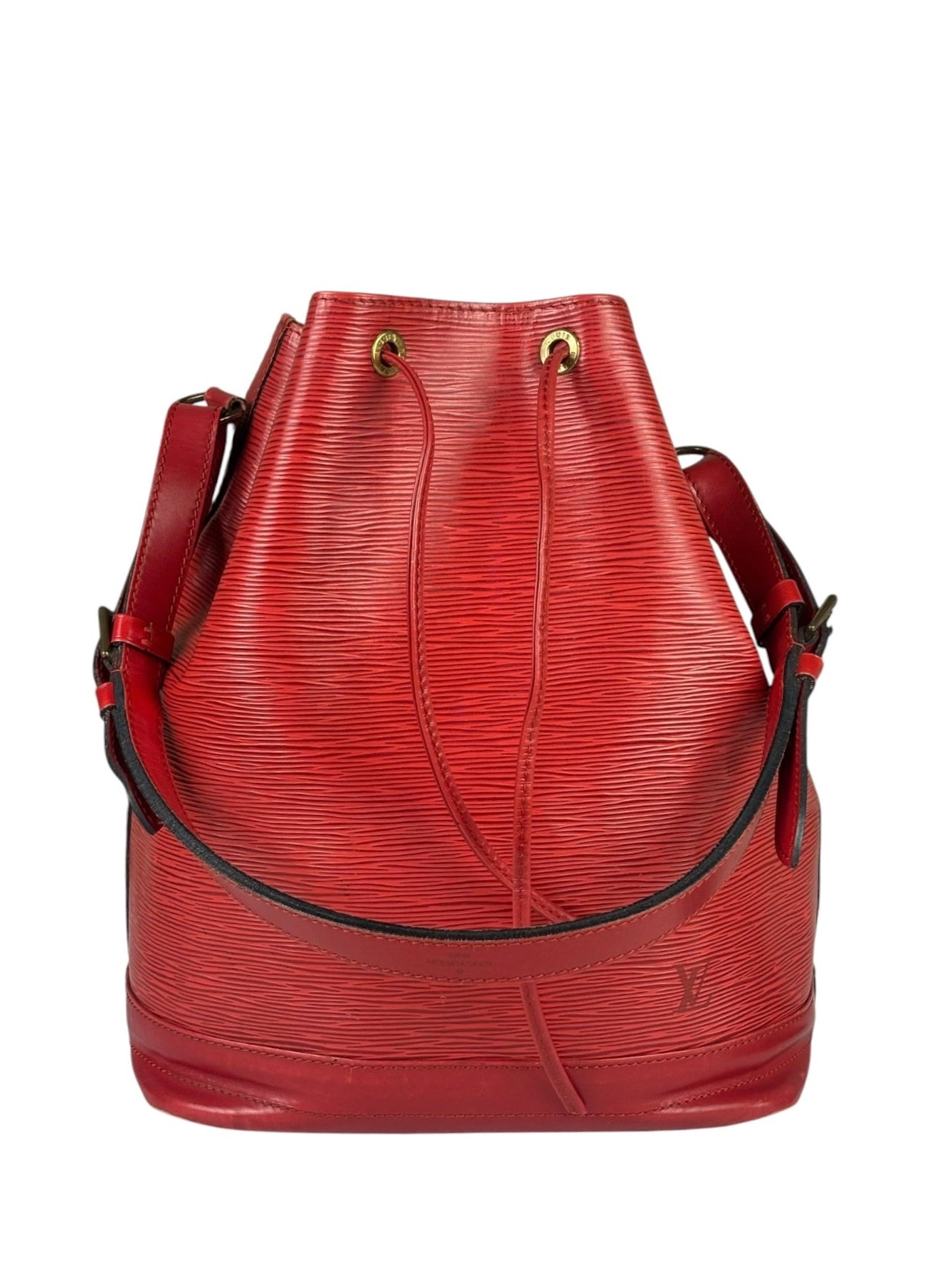 Louis Vuitton Red Epi Leather Noe Bucket Bag MM