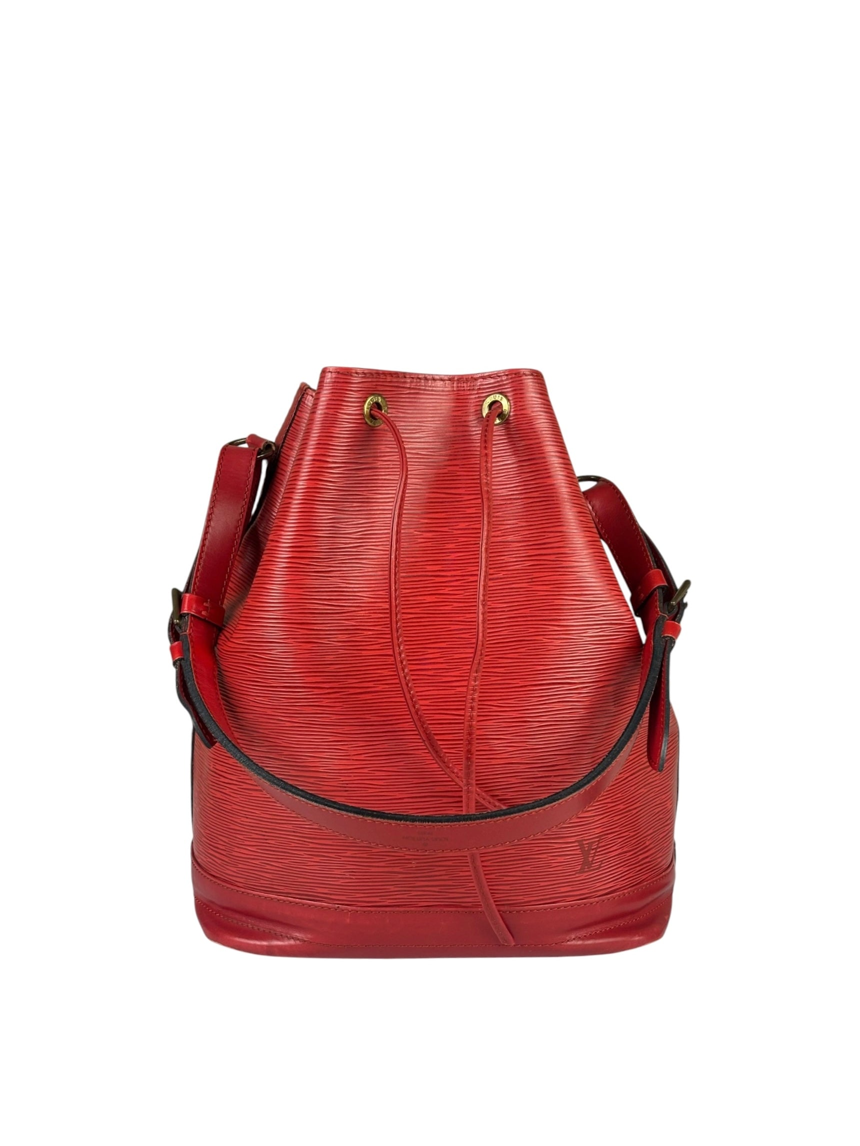 Louis Vuitton Red Epi Leather Noe Bucket Bag MM