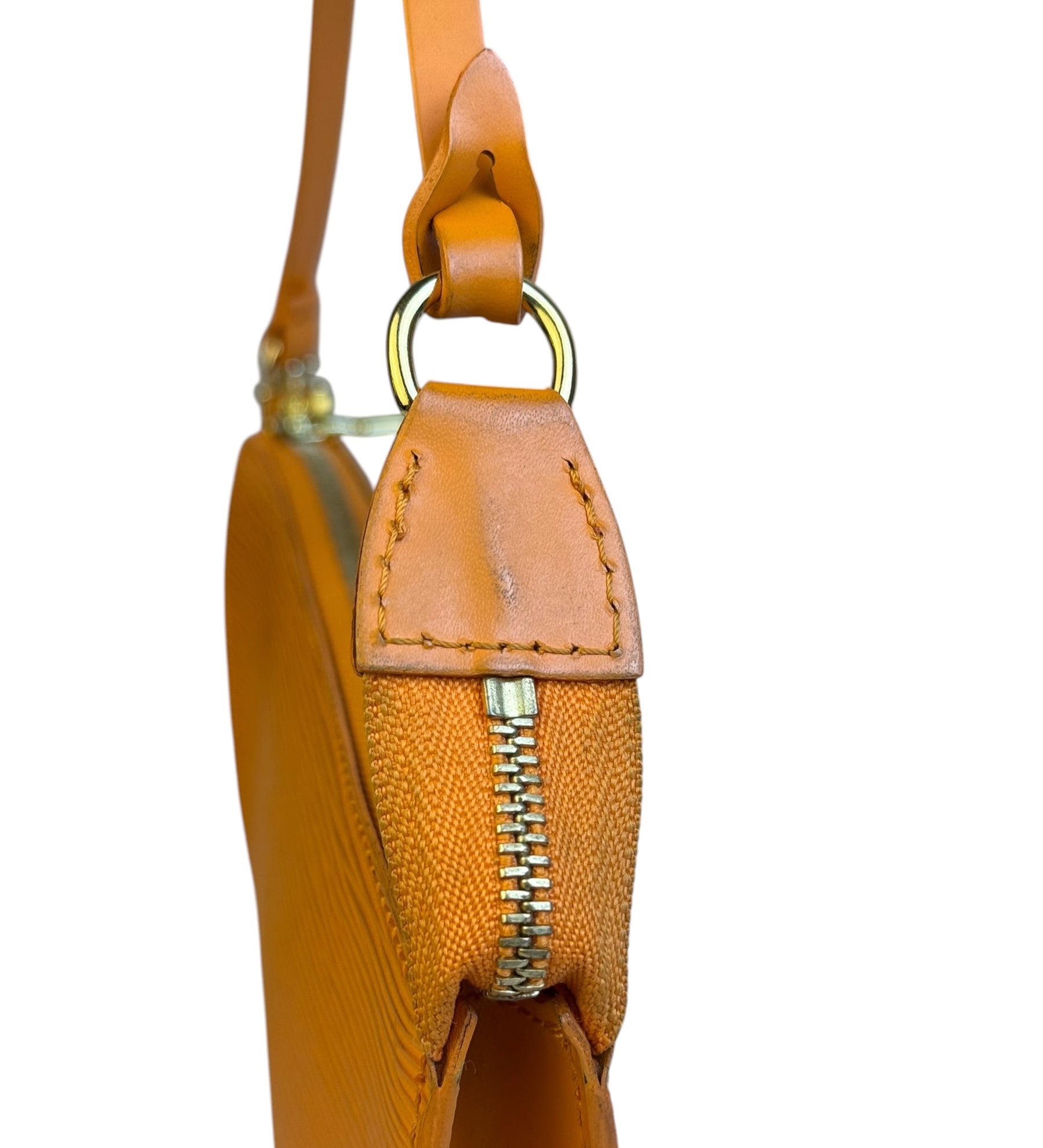 Louis Vuitton Orange Epi Leather Pochette