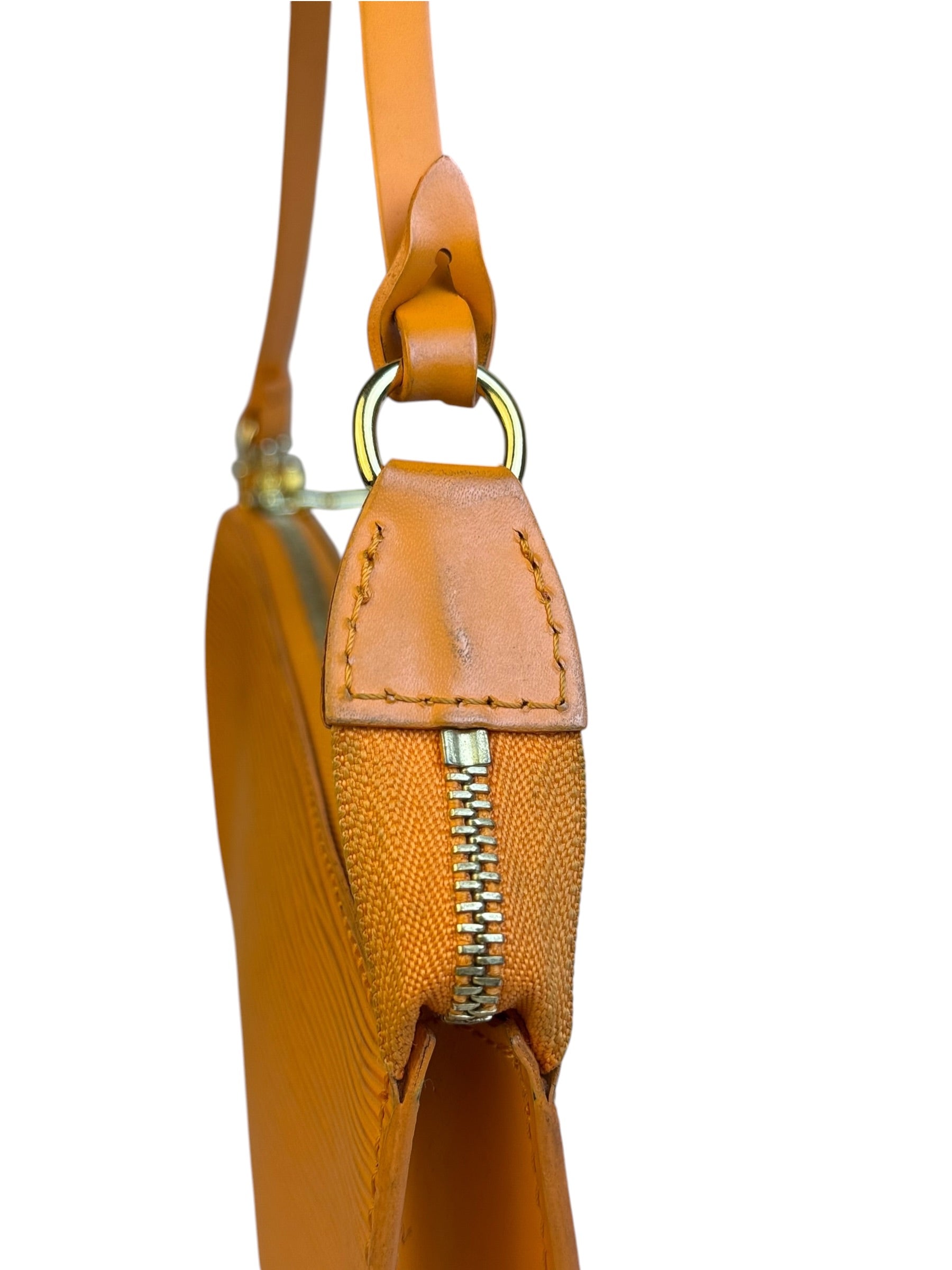 Louis Vuitton Orange Epi Leather Pochette