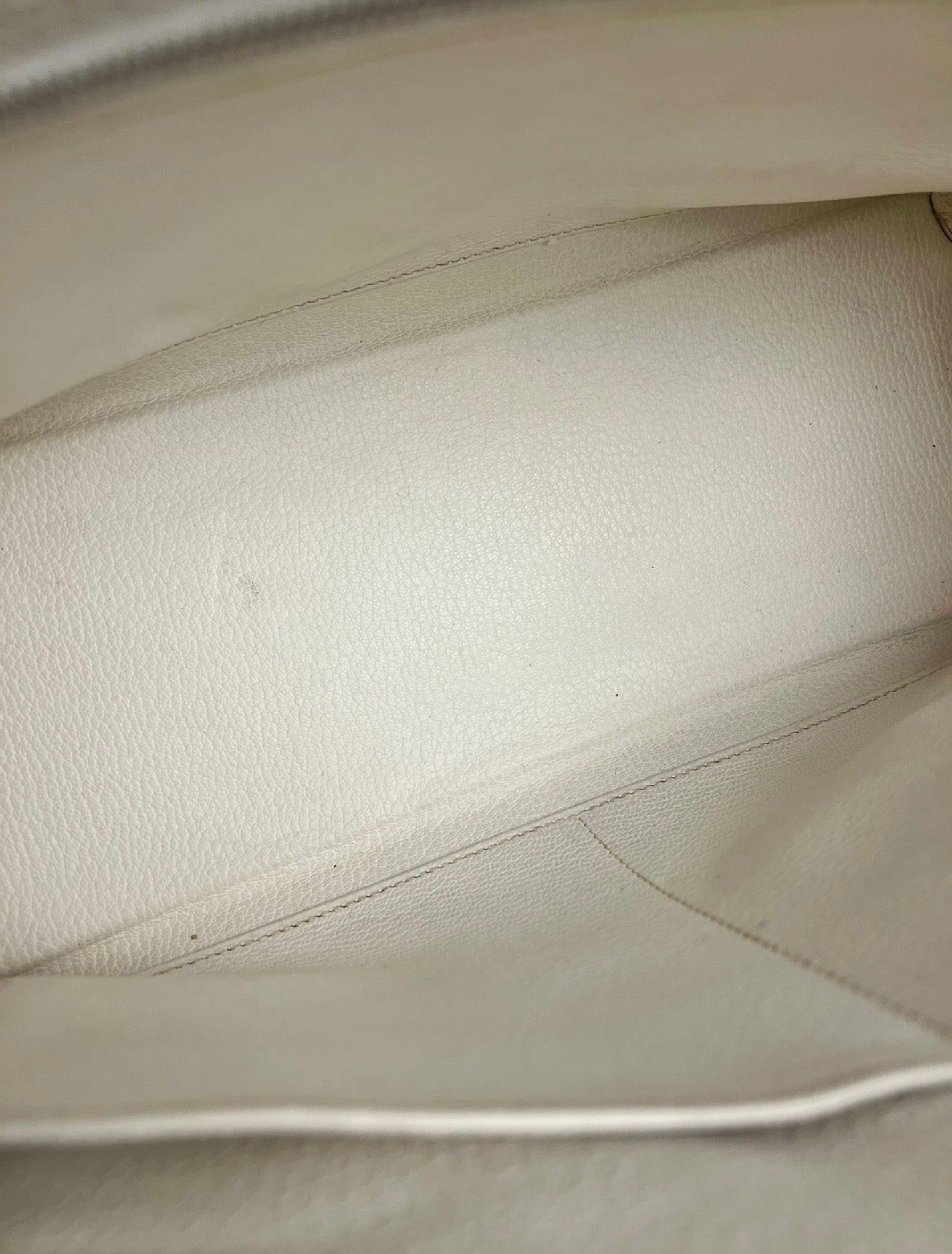 Hermes Kelly 32 White Clemence Leather Handbag 2008