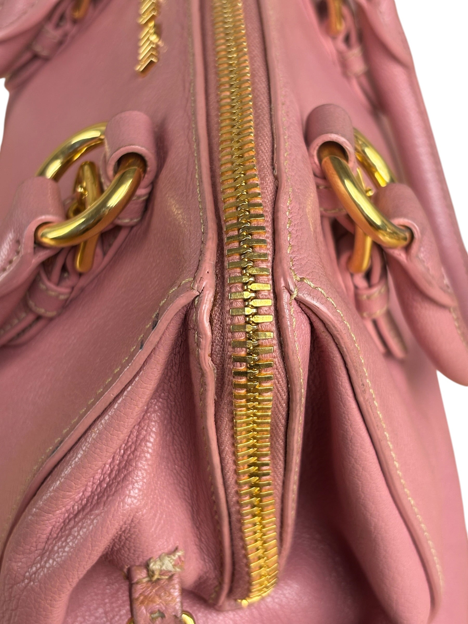 Miu Miu Pink Leather Two-Way Bag