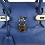 Hermes Blue Clemence Leather JPG Birkin 42 Palladium 2006
