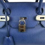 Hermes Blue Clemence Leather JPG Birkin 42 Palladium 2006