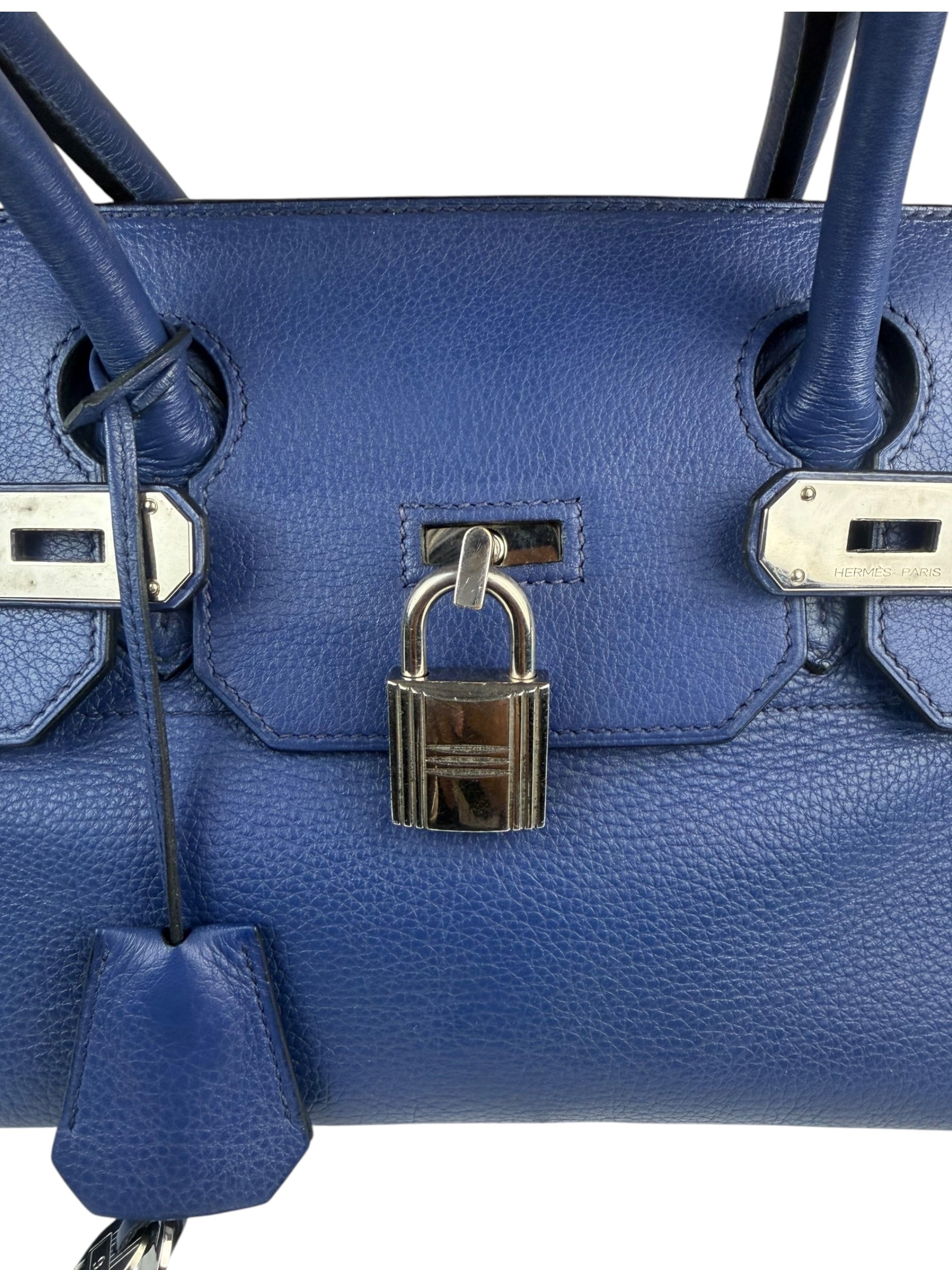 Hermes Blue Clemence Leather JPG Birkin 42 Palladium 2006