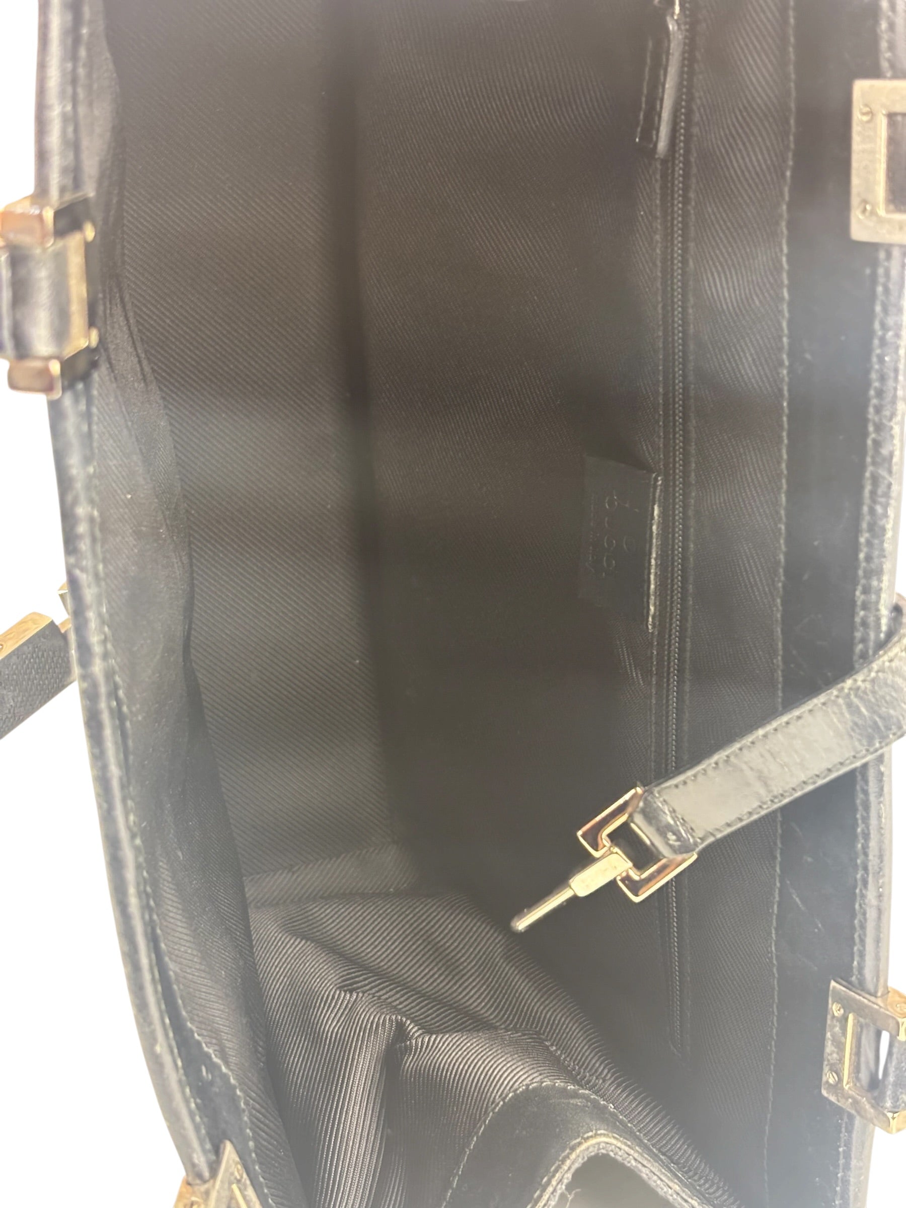 Gucci GG Black Canvas Vintage Jackie Tote Handbag