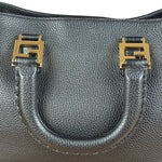 Fendi Black Leather Small FF Tote Two-Way Bag