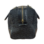 Celine Black Leather Wear Macadam Monogram Mini Boston Bag