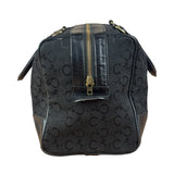 Celine Black Leather Wear Macadam Monogram Mini Boston Bag