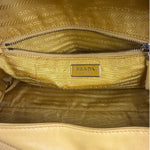 Prada Yellow Leather Padded Nappa Signaux Shoulder Bag