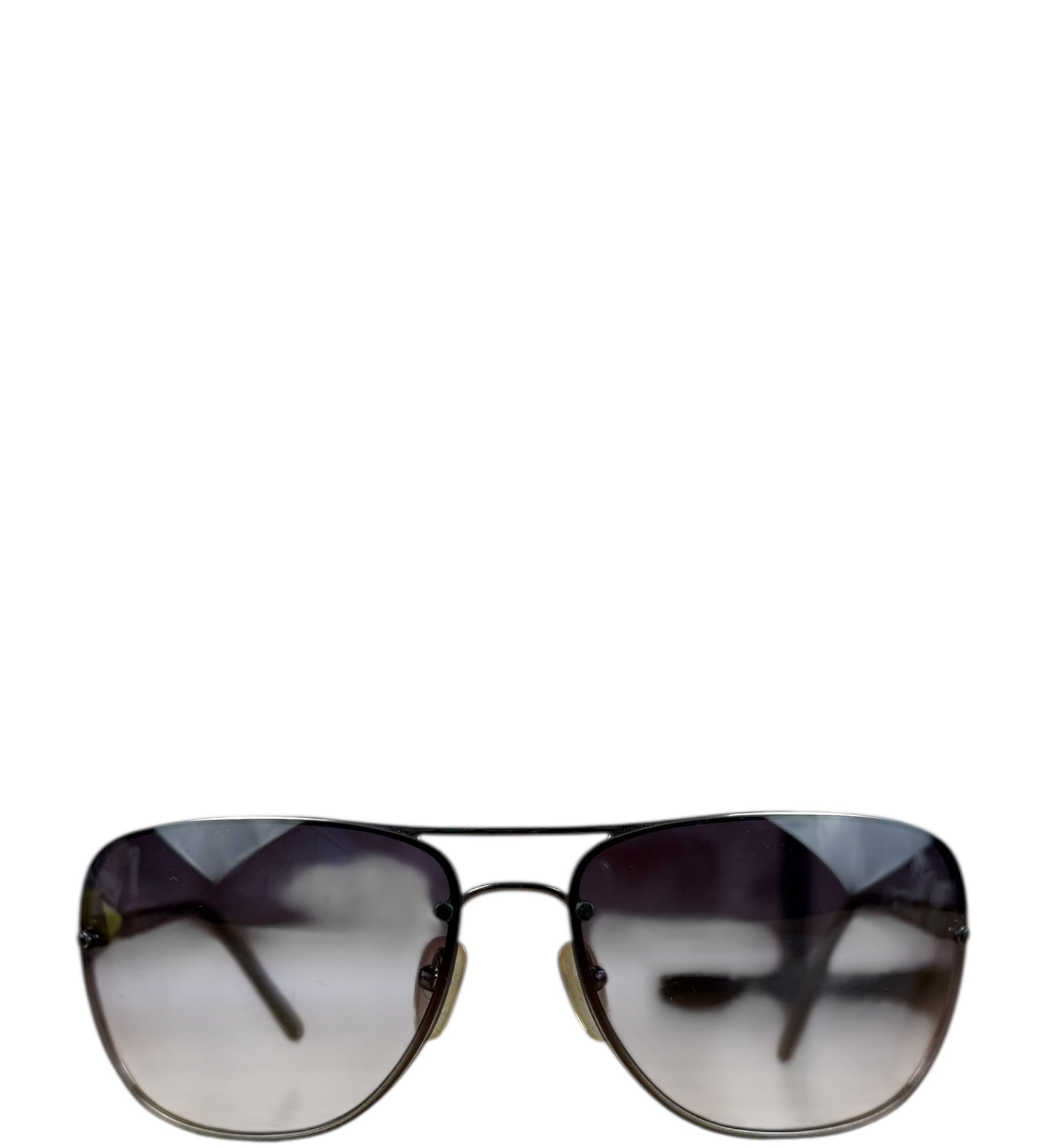 Prada Vintage Frameless Purple Tinted Sunglasses