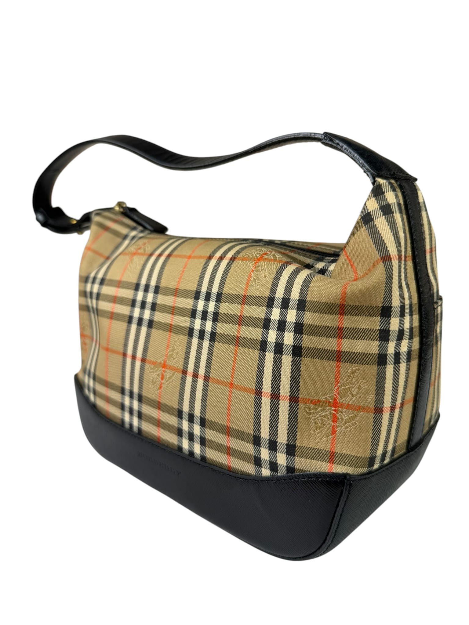 Burberry Haymarket Check Shadow Horse Canvas Shoulder Bag