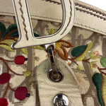 Christian Dior Vintage Monogram Flower Frame Satchel Hand Bag