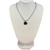 Christian Dior Dainty Sterling Silver Heart Pendant Necklace