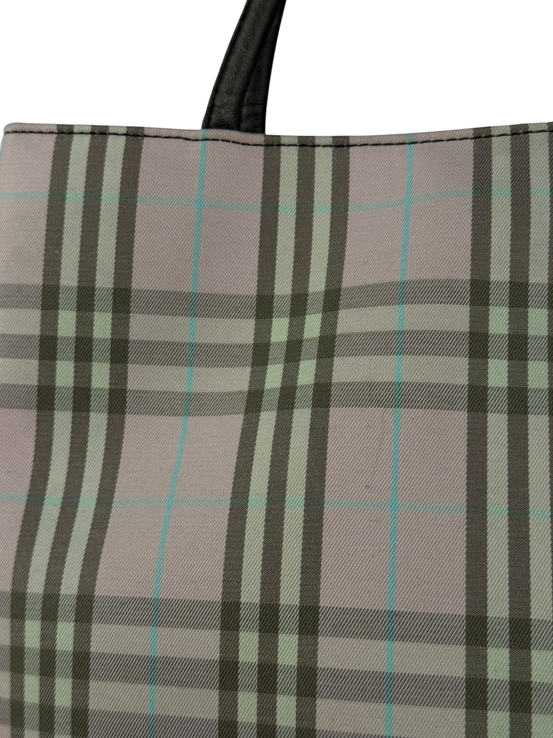 Burberry Vintage Light Pink Check Long Tote Bag