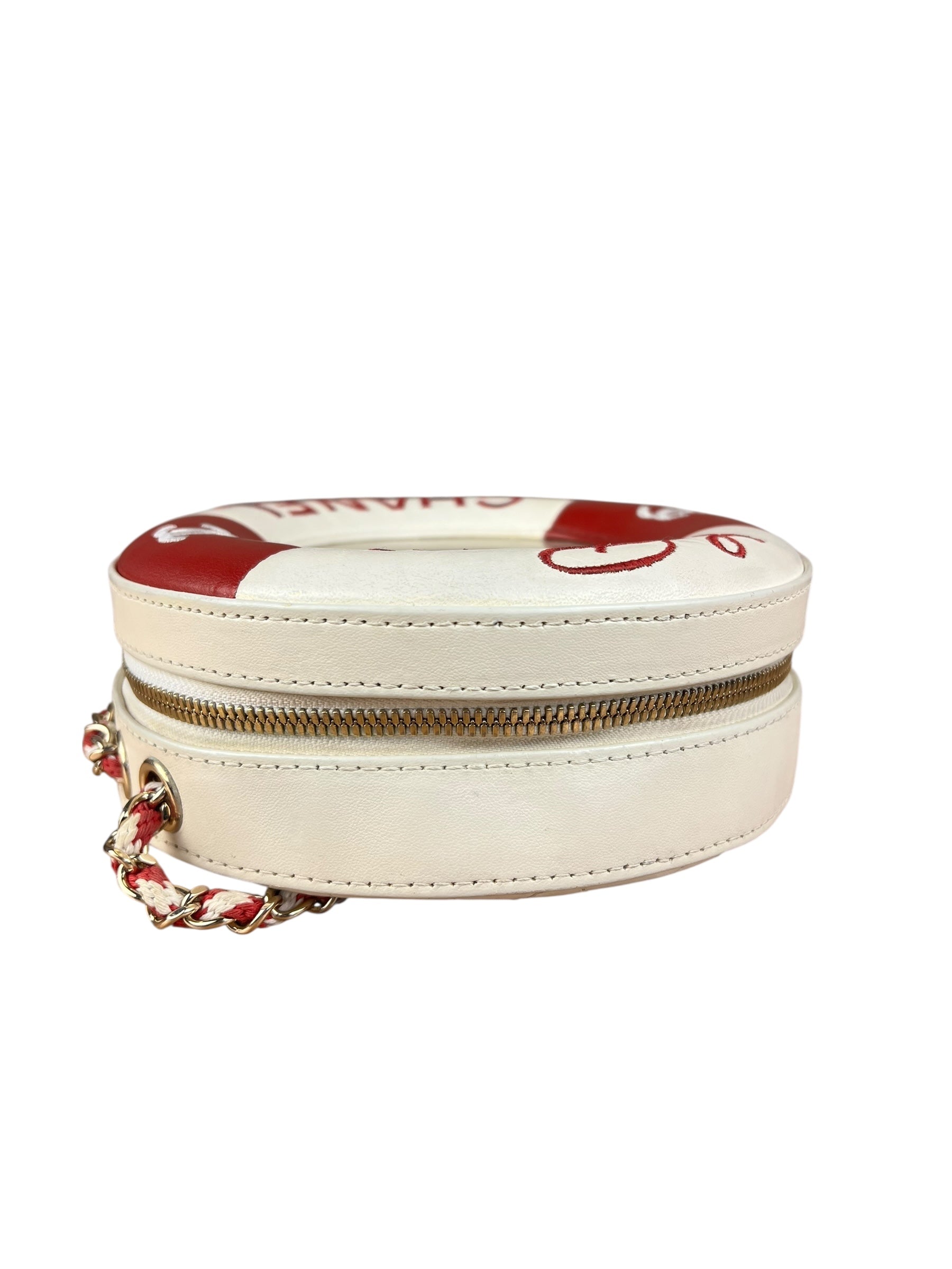 Chanel Limited Edition Lifesaver Round Crossbody Red