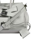 Balenciaga White Leather Bel Air Carry All Handbag