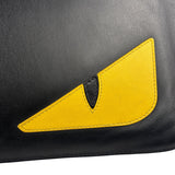 Fendi Black Monster Eye Leather Pouch/Clutch
