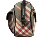 Burberry Nylon Leather Trim Nova Check Crossbody Bag
