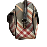 Burberry Nylon Leather Trim Nova Check Crossbody Bag