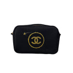 Chanel Beauty Line Shiny Black Cosmetic Pouch