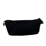 Gucci Black Canvas GG Print Mini Boat Pochette