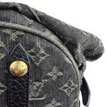 Louis Vuitton Black Denim Mahina Hobo Bag XL