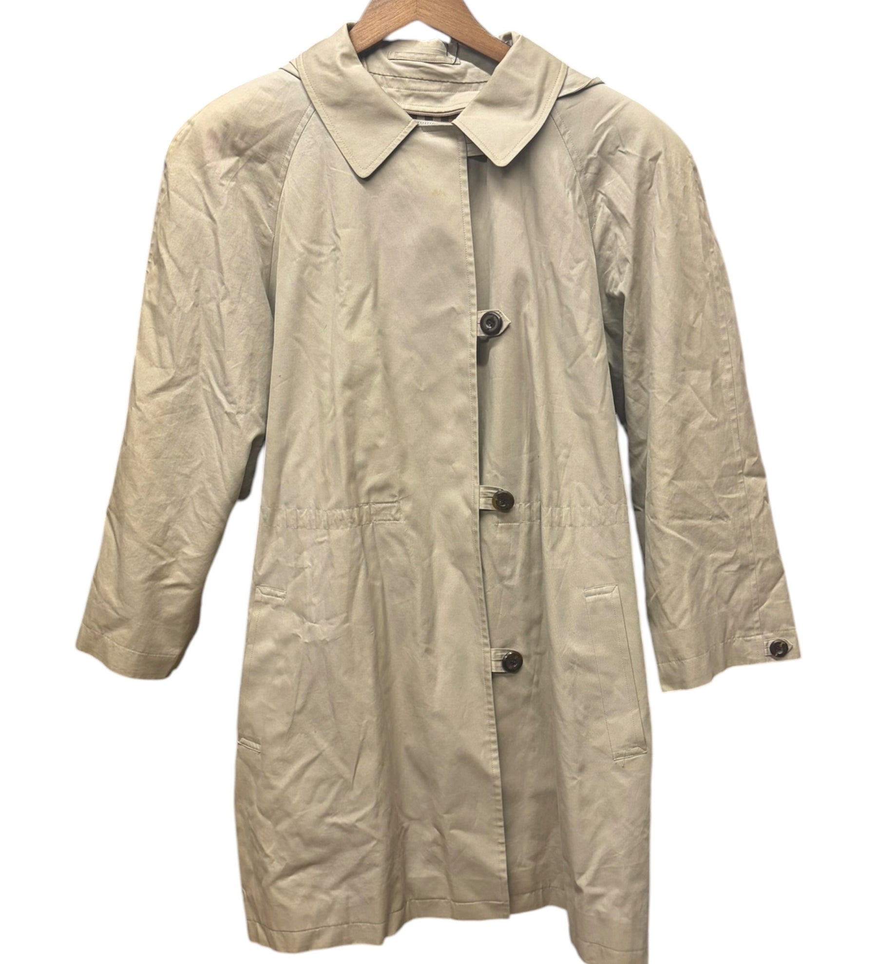Burberrys Vintage Check-Lined Hooded Trench Coat