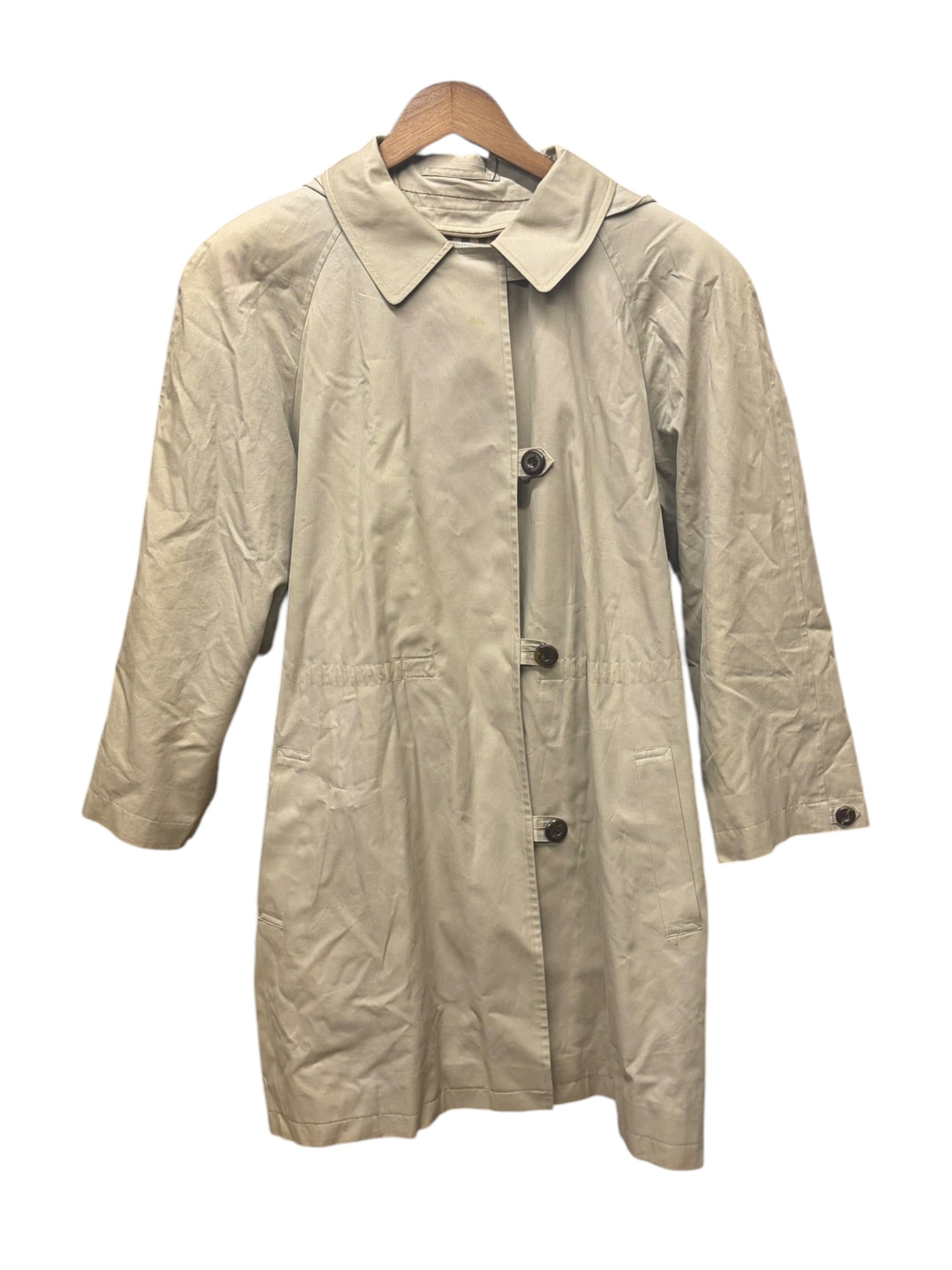 Burberrys Vintage Check-Lined Hooded Trench Coat