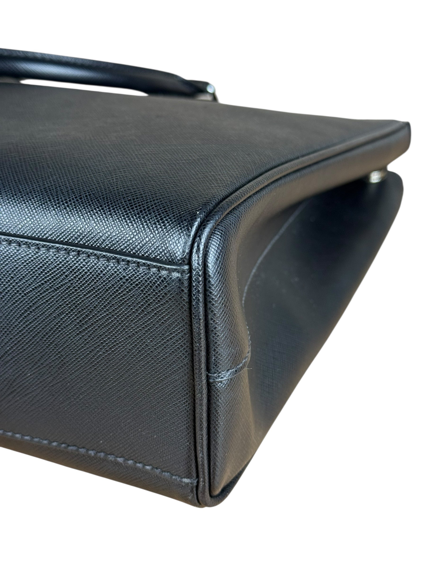 Prada Black Saffiano Leather Galleria Tote