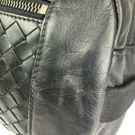 Bottega Veneta Black Leather Intrecciato Trim Belt Bag