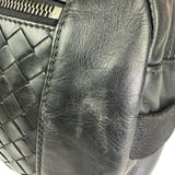 Bottega Veneta Black Leather Intrecciato Trim Belt Bag