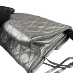 Chanel Vintage Metallic Silver Quilted Tassel Flap Bag 1997