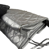 Chanel Vintage Metallic Silver Quilted Tassel Flap Bag 1997