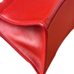 Balenciaga Red Leather Hourglass Small Two-Way Bag