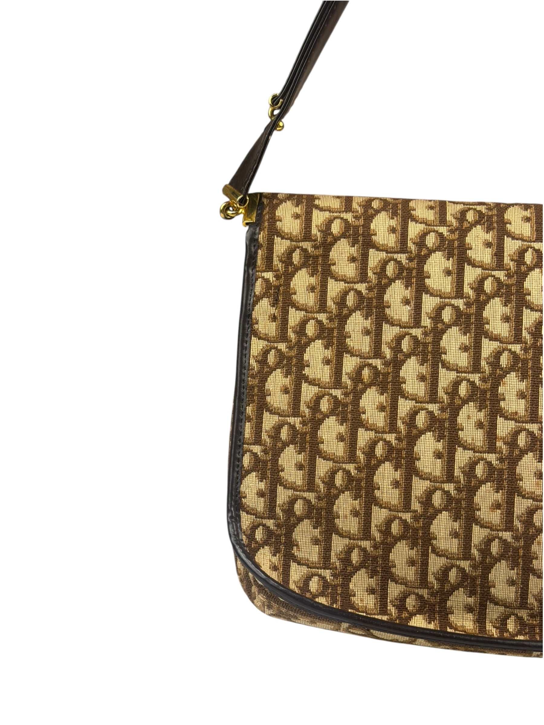 Christian Dior Vintage Brown Trotter Shoulder Bag