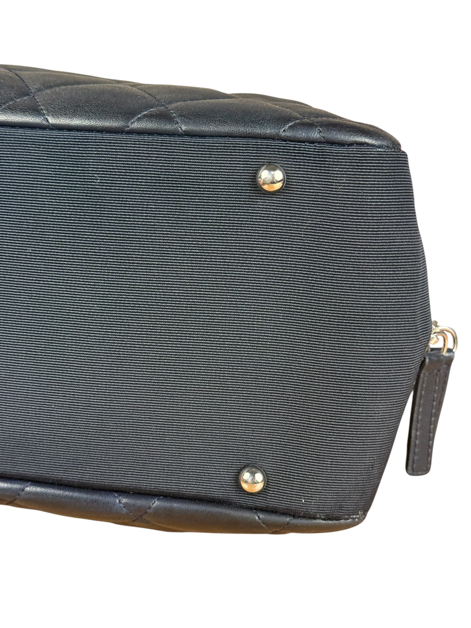 Chanel Navy Quilted Leather Lido Chain Shoulder Tote 2009