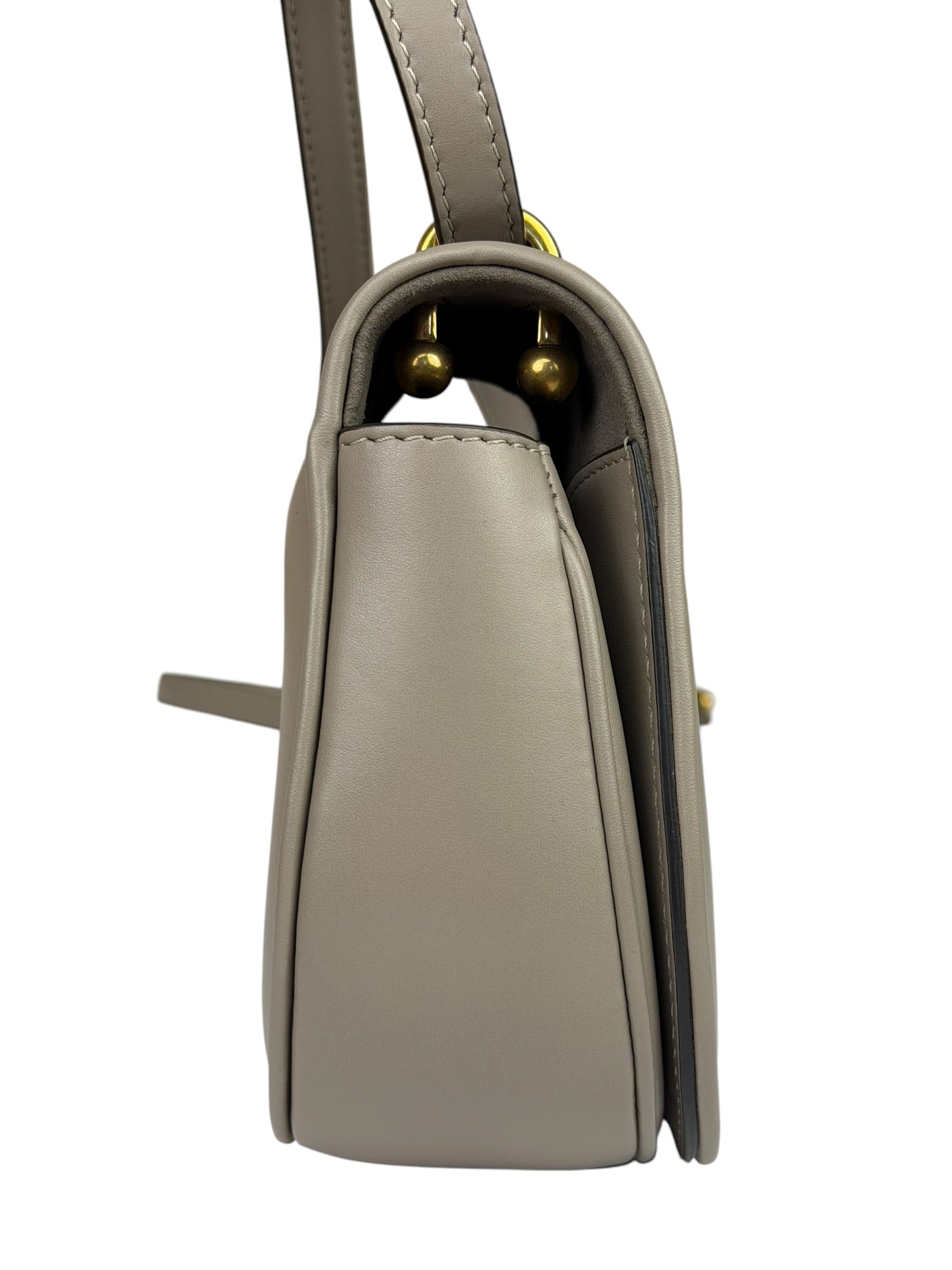 Fendi Dove Gray Leather C'mon Crossbody Bag