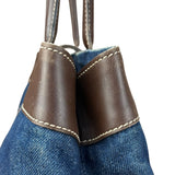 Chanel Denim CC Leather Lined Tote Bag 2001