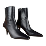Gucci Black Leather Heel Boots