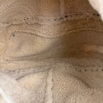 Prada Vintage White Studded Leather Shearling Bowler 2Way Bag