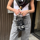 Fendi Black Mon Trésor Mini Bucket Bag